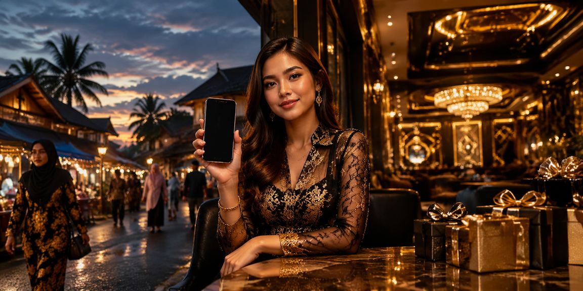 Pemain Malaysia menggunakan telefon pintar untuk akses slot kasino dalam talian ik21